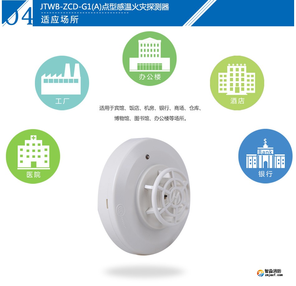 JTWB-ZCD-G1(A)點(diǎn)型感溫火災(zāi)探測(cè)器產(chǎn)品應(yīng)用場(chǎng)所