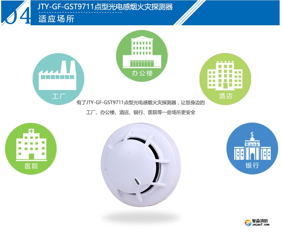 JTY-GF-GST9711點型光電感煙火災探測器產(chǎn)品應用場所