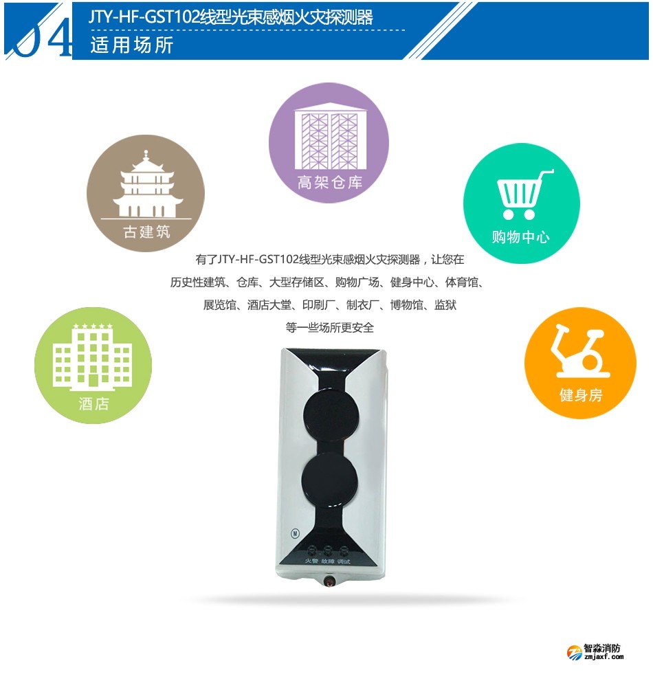 JTY-HF-GST102線型光束感煙火災(zāi)探測(cè)器應(yīng)用場(chǎng)所