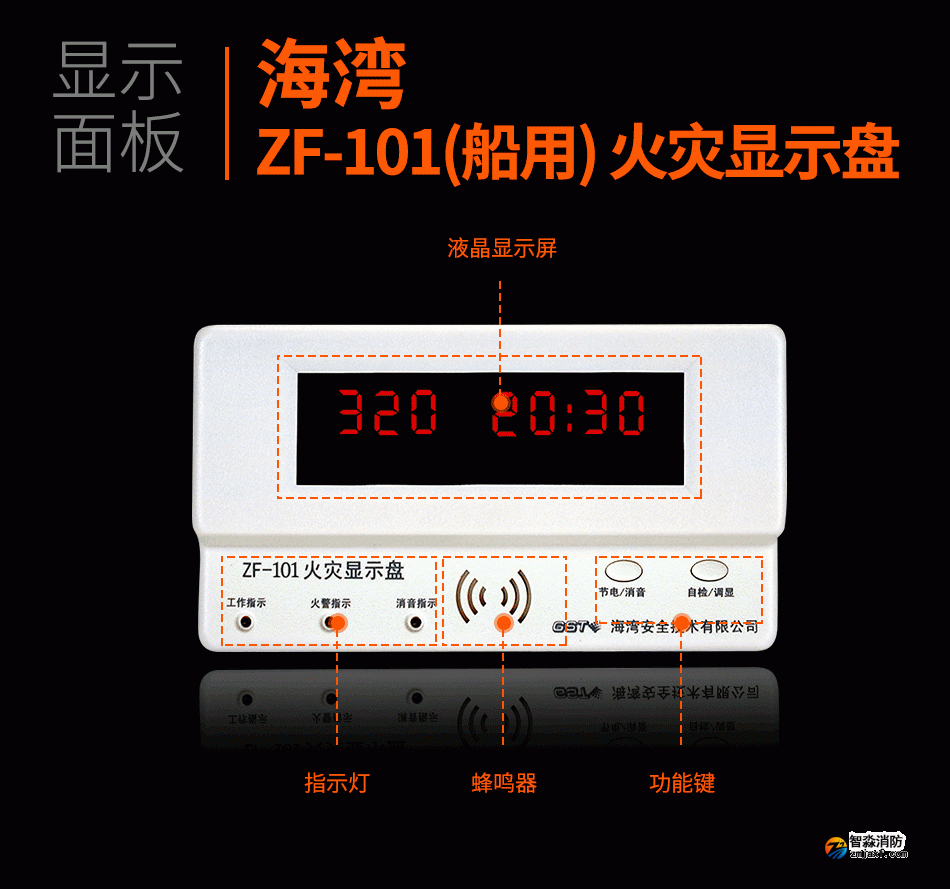 ZF-101(船用) 火災(zāi)顯示盤顯示面板