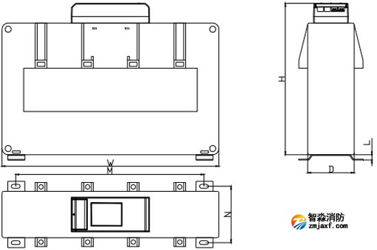 DH-GSTN5300/22F探測(cè)器傳感器外形示意圖