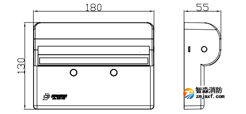 J-ZFJC-E5W-17B1壁掛應急照明燈具外觀尺寸