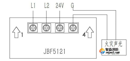 J-SAP-JBF5121手動火災(zāi)報警按鈕接線圖