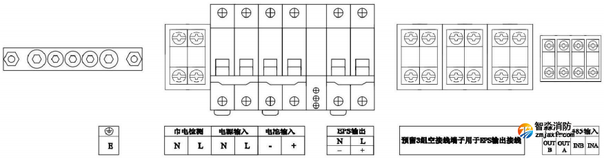 J-D-2KVA-01應(yīng)急照明集中電源接線端子圖