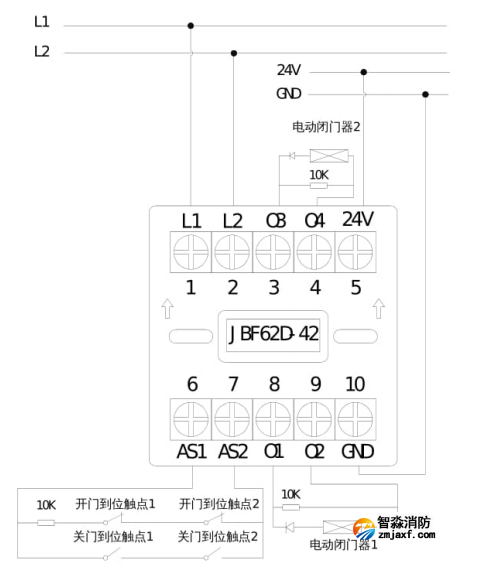 JBF62D-42輸入/輸出接口模塊接線圖
