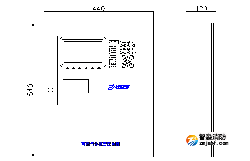 JB-TB-JBF-51S40-4可燃氣體報警控制器外形尺寸圖
