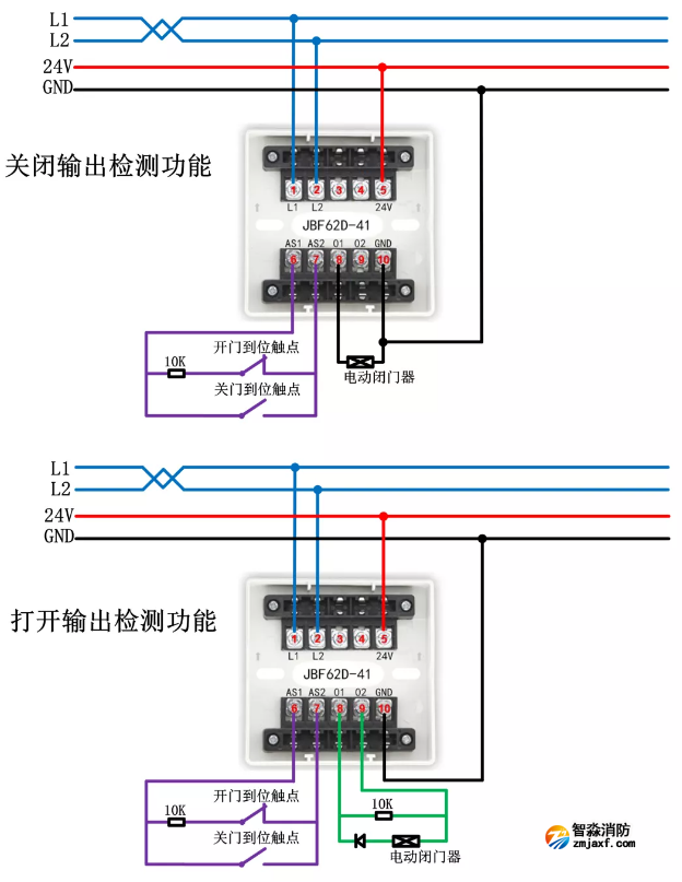 JBF62D-41輸入/輸出接口模塊接線圖