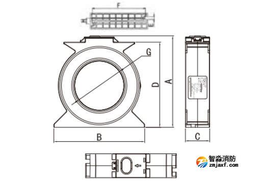 JBF-CTZ6系列圓孔線纜用剩余電流互感器外觀尺寸
