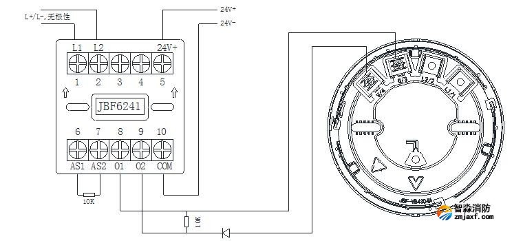 JBF1374火災(zāi)光警報(bào)器接線(xiàn)圖