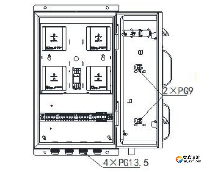 JBF-FAP02火災(zāi)報警綜合盤內(nèi)部結(jié)構(gòu)