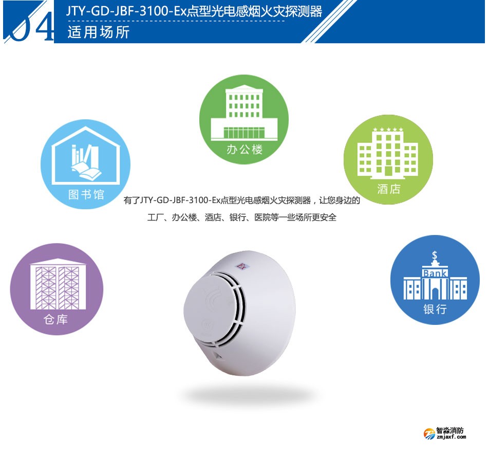 JTY-GD-JBF-3100-Ex點(diǎn)型光電感煙火災(zāi)探測(cè)器產(chǎn)品應(yīng)用場(chǎng)所