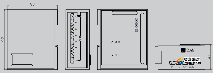 LDT9004EN組合式電氣火災(zāi)監(jiān)控探測(cè)器尺寸