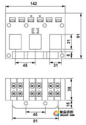 EI-CT6756A三相電流互感器尺寸圖