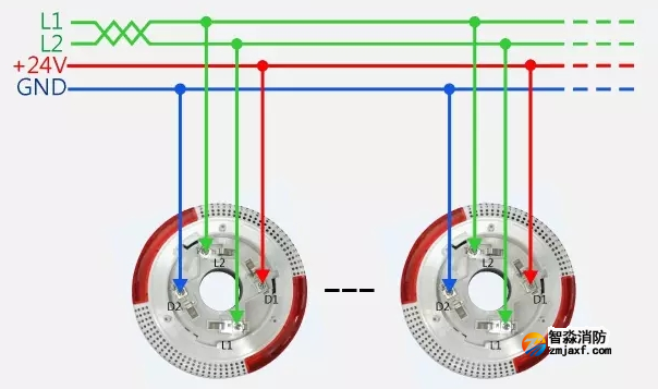 SG-996火災(zāi)聲光警報器接線圖