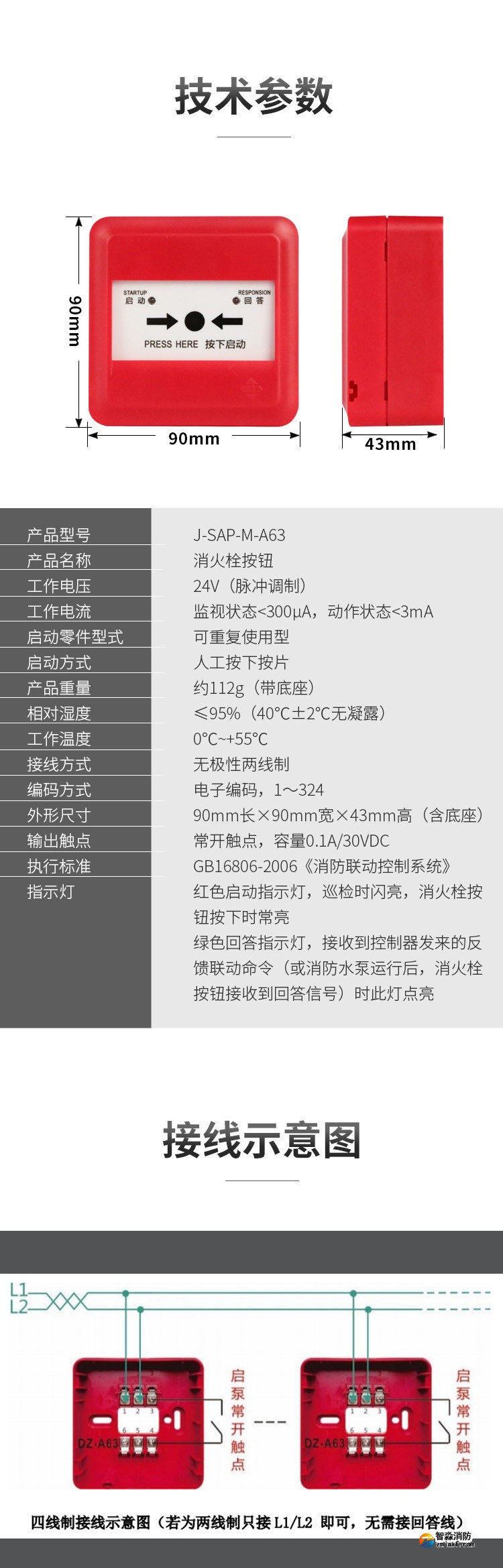 J-SAP-M-A63消火栓按鈕3