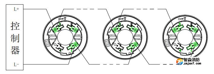 JTY-GD-F311點(diǎn)型光電感煙火災(zāi)探測(cè)器接線圖
