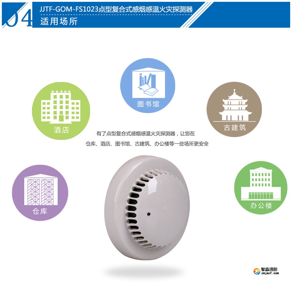 JTF-GOM-FS1023點型復(fù)合式感煙感溫火災(zāi)探測器應(yīng)用場所