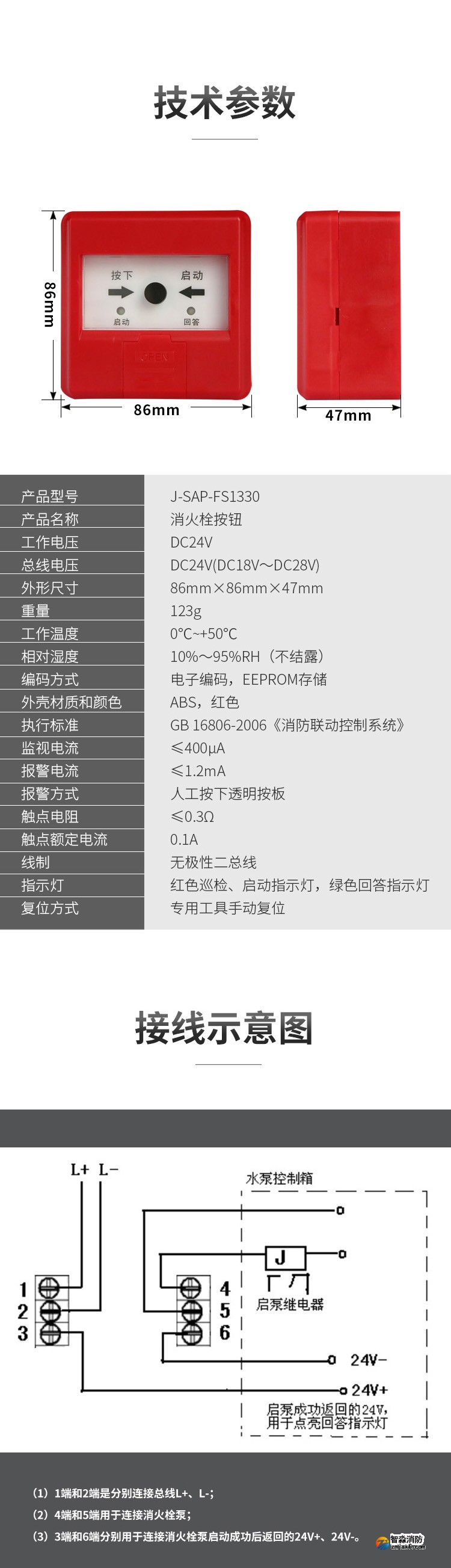 J-SAP-FS1330消火栓按鈕4