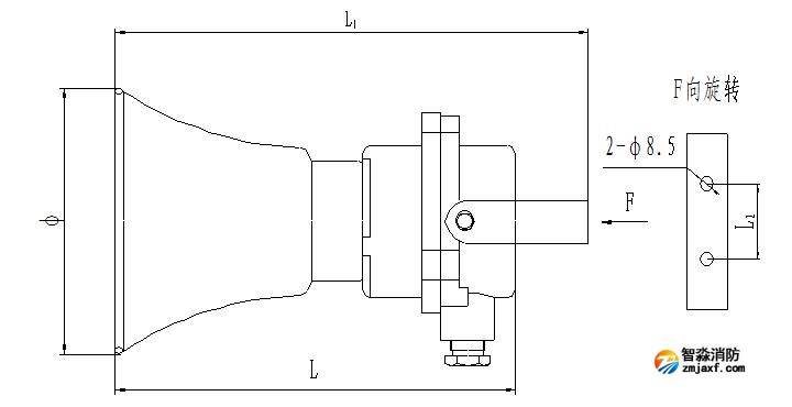 JDYS防爆號角揚聲器外形圖