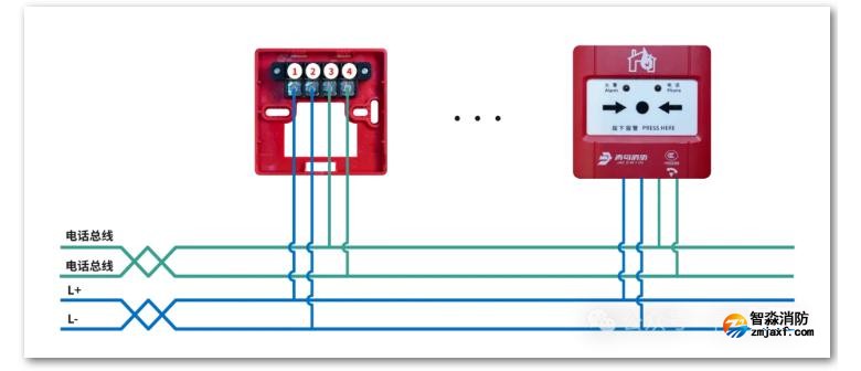 J-SAP-JBF5121-P、J-SAP-JBF5121C-P手動(dòng)火災(zāi)報(bào)警按鈕接線圖