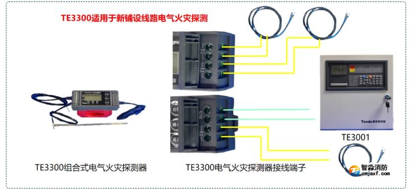 TE3300電氣火災探測設備接線圖