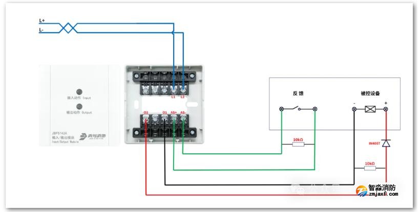 JBF5142A、JBF5142C輸入/輸出模塊接線圖