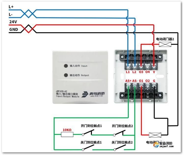 輸入/輸出接口模塊JBF62D-42接線圖