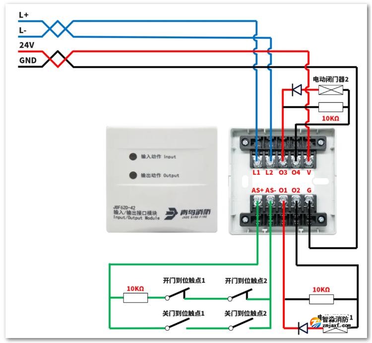 輸入/輸出接口模塊JBF62D-42接線圖